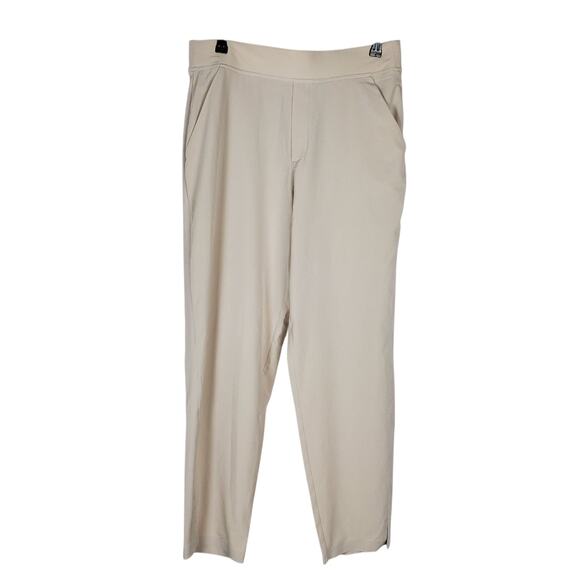 NEW Athleta Brooklyn Ankle Pants Size 12 Beige Stretch Lightweight Pull On - Picture 2 of 16